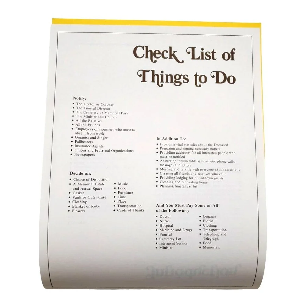 Family Portfolio Record File Confidential 1986 1976 Natl Assoc of Cemeteries